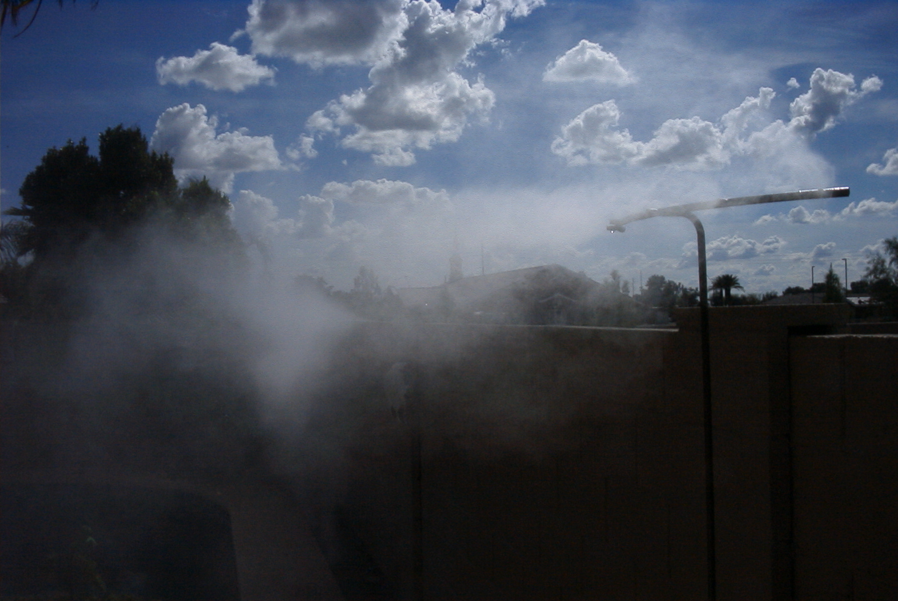 Tower fog close-up